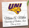 University of Northern Iowa Class Year Plaque With Name - Personalized for Student, Alumni or Graduation Gift