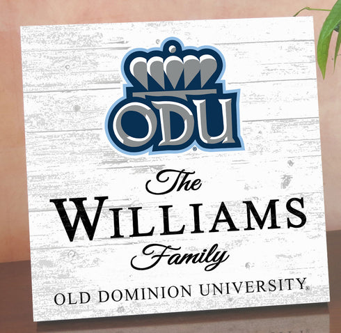 Personalized Old Dominion Family Name Sign – Custom ODU Wood Wall Decor – Monarchs Gift