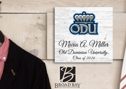 Old Dominion University Class Year Plaque With Name - Personalized for Student, Alumni or Graduation Gift