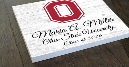 Ohio State Class Year Plaque - Personalized for OSU Graduation or Alumni
