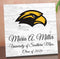 University of Southern Miss Class Year Plaque With Name - Personalized for Student, Alumni or Graduation Gift