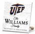 Personalized UTEP Miners Family Name Sign – Custom University of Texas El Paso Wood Wall Decor – Miners Gift