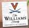 Personalized Virginia Cavaliers Family Name Sign – Custom University of Virginia Wood Wall Decor – Cavaliers Gift