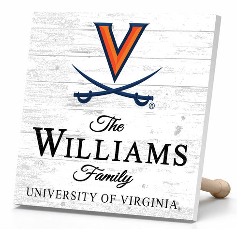 Personalized Virginia Cavaliers Family Name Sign – Custom University of Virginia Wood Wall Decor – Cavaliers Gift