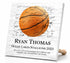 Basketball Recognition Award Plaque - Signable Player or Coach Gift - Solid Wood