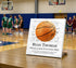 Basketball Recognition Award Plaque - Signable Player or Coach Gift - Solid Wood
