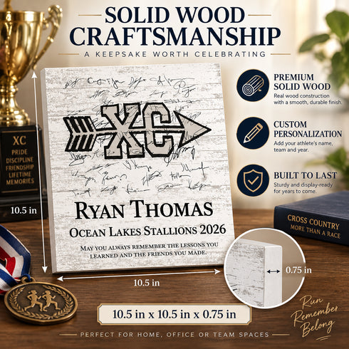 Signable Coach Gift Plaque - Team Signed Custom Wood Award - Select Your Sport