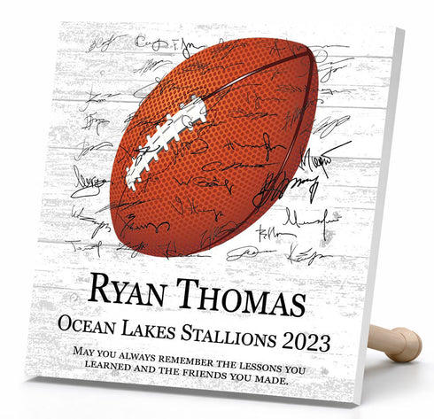 Personalized Football Plaque - For Players or Coaches