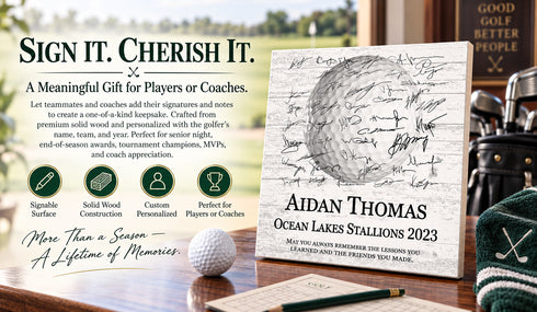 Personalized Golf Plaque - For Players or Coaches
