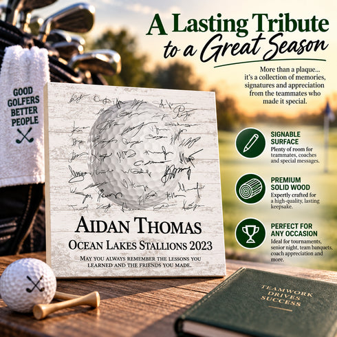 Personalized Golf Plaque - For Players or Coaches