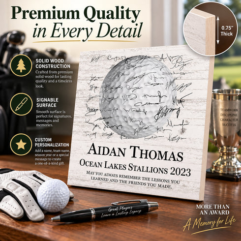 Personalized Golf Plaque - For Players or Coaches