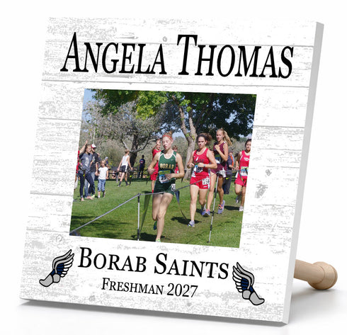 Cross Country Award Photo Plaque - Personalized Player, Coach or Senior Recognition Gift