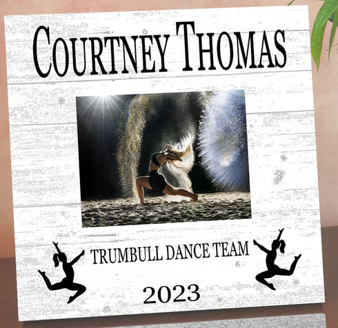 Personalized Dance Team Photo Sign – Custom Dancer Name, Team & Year Wood Plaque – Dance Recital Gift