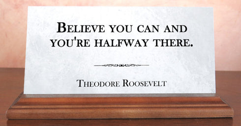 Inspirational Quote Custom Plaque Personalized Your Choice of Quote For Desk Or Shelf - Solid Marble