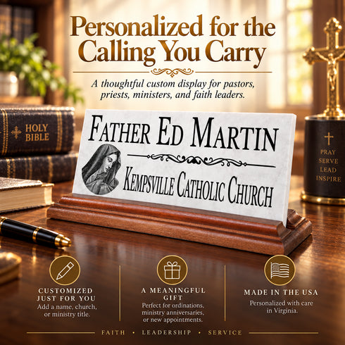 Church Desk Nameplate