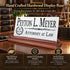 Attorney Desk Nameplate - Personalized Solid Marble Lawyer Name Plate Gift