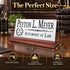 Attorney Desk Nameplate - Personalized Solid Marble Lawyer Name Plate Gift