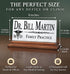 Doctor Desk Nameplate - Personalized Marble Physician Name Plate Gift - Solid Marble