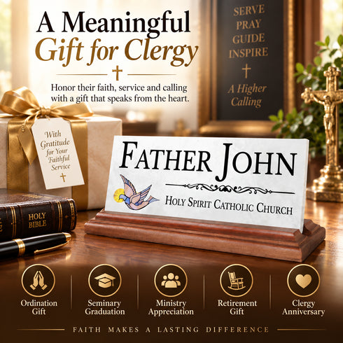Church Office Desk Nameplate