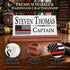 Firefighter Desk Nameplate - Thin Red Line Flag
