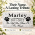 Custom Dog Memorial Stone - You Left Paw Prints On My Heart