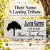 Memorial Stone - Planted in Loving Memory - Personalized Marble Plaque