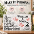 2nd Anniversary Gift - Personalized Wood Sign for Husband, Wife or Couple - 2 Year
