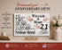21st Anniversary Gift - Personalized Wood Sign for Husband, Wife or Couple - 21 Year