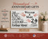24th Anniversary Gift - Personalized Wood Sign for Couples