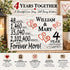 4th Anniversary Gift - Personalized Wood Sign for Husband, Wife or Couple - 4 Year
