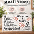 4th Anniversary Gift - Personalized Wood Sign for Husband, Wife or Couple - 4 Year