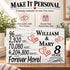 8th Anniversary Gift - Personalized Wood Sign for Husband, Wife or Couple - 8 Year