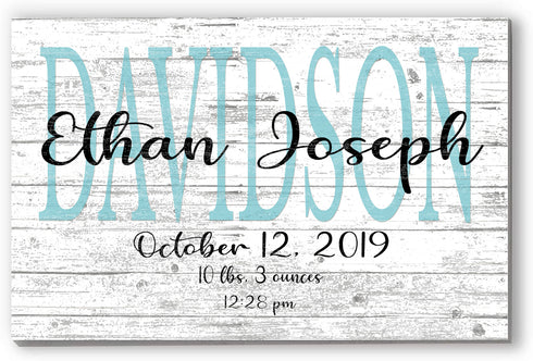 New Baby Gift Personalized Wooden Sign Custom Nursery Decor