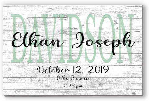 New Baby Gift Personalized Wooden Sign Custom Nursery Decor