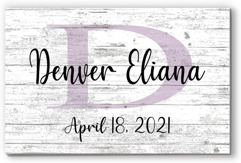 Child or Baby Name Monogram Sign Personalized Nursery Décor