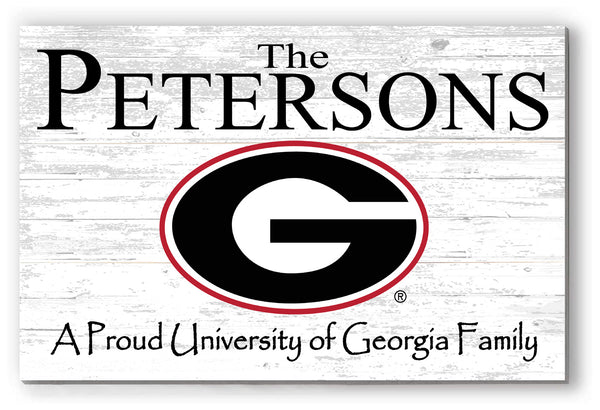University of Georgia Family Name Sign for Alumni, Fans or Graduation
