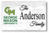 George Mason Family Name Sign – Personalized George Mason University Wood Plaque for Alumni or Graduation