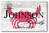 Custom Beach House Sign – Crab Design with Family Name & Established Year | Personalized Coastal Wall Art
