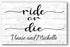 Ride or Die Personalized Sign – Custom Wall Art for Couples, Best Friends, or Soulmates