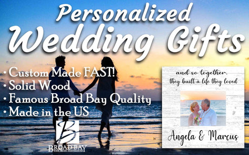 And So Together They Built A Life They Loved Frame With Printed Picture Personalized Wedding Gift or Anniversary