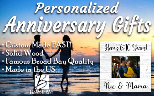 Anniversary Gift Picture Frame Alternative UPLOAD PICTURE With Names & Anniversary Year