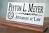 Attorney Desk Nameplate - Personalized Solid Marble Lawyer Name Plate Gift