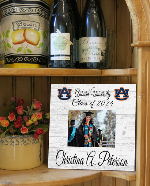 Auburn Tigers Graduation Frame - Class Year Picture Plaque - Custom - Upload Your Photo, Name & Class Year – 10.5"x10.5"