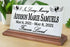 Baby Memorial Plaque - Personalized Baby Footprints and Angel Wings for Shelf or Mantel