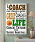 Personalized Basketball Coach Gift Plaque - A Good Coach Can Change A Game