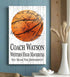Basketball Coach Gift Plaque - Personalized Signable Team Award