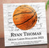 Basketball Recognition Award Plaque - Signable Player or Coach Gift - Solid Wood