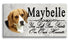 Beagle Memorial Stone - Personalized Marble Dog Grave Marker