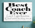 Personalized Coach Gift Plaque – “Best Coach Ever” Solid Wood Sign | Custom Name & Team Message