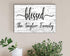 Blessed Family Name Sign - Personalized Custom Solid Wood Home Decor